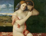 Giovanni Bellini Naked Young Woman in Front of the Mirror oil